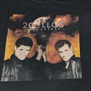 2 Cellos 2015 Celloverse Vintage Concert Tee Tour Dates/Locations on Back Large
